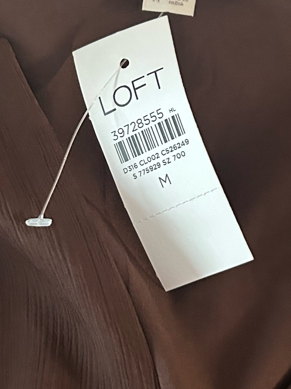 LOFT Brown Floral V-Neck maxi dress with Cream Print